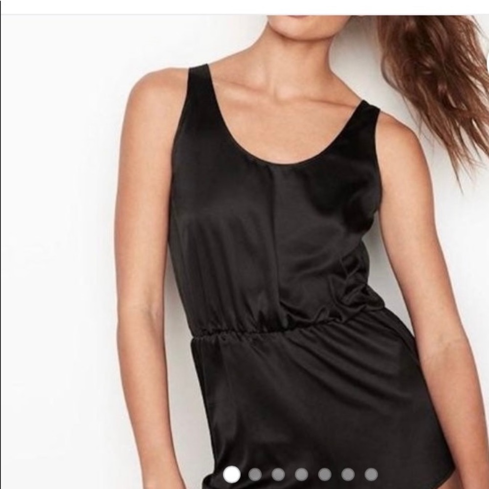 Victoria secret black sleeveless romper.